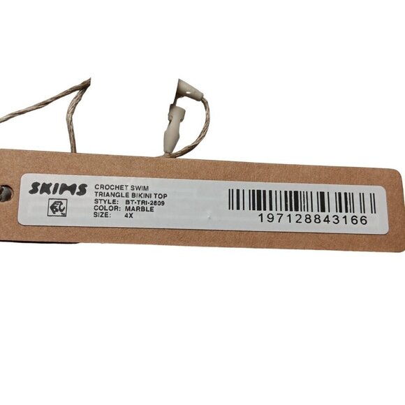 New with tags Skims Crochet Swim Triangle Bikini Top Size 4X in Marble - Picture 8 of 10